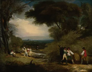 Bûcherons dans le parc de Windsor